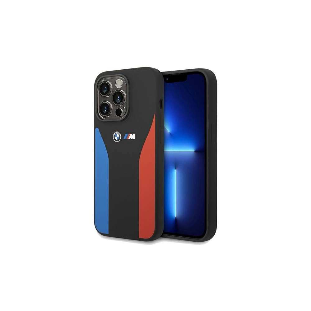 Hurtownia GSM - Etui BMW BMHCP15X22SCSK Apple iPhone 15 Pro Max Silicon Albastru&Rânduri Roșii M Collection negru/black - BMW574 - {ean13} - Hurt