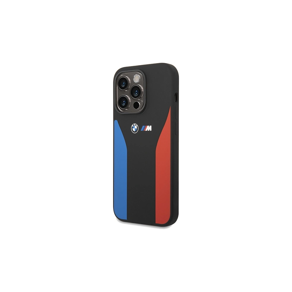 Hurtownia GSM - Etui BMW BMHCP15X22SCSK Apple iPhone 15 Pro Max Silicon Albastru&Rânduri Roșii M Collection negru/black - BMW574 - {ean13} - Hurt