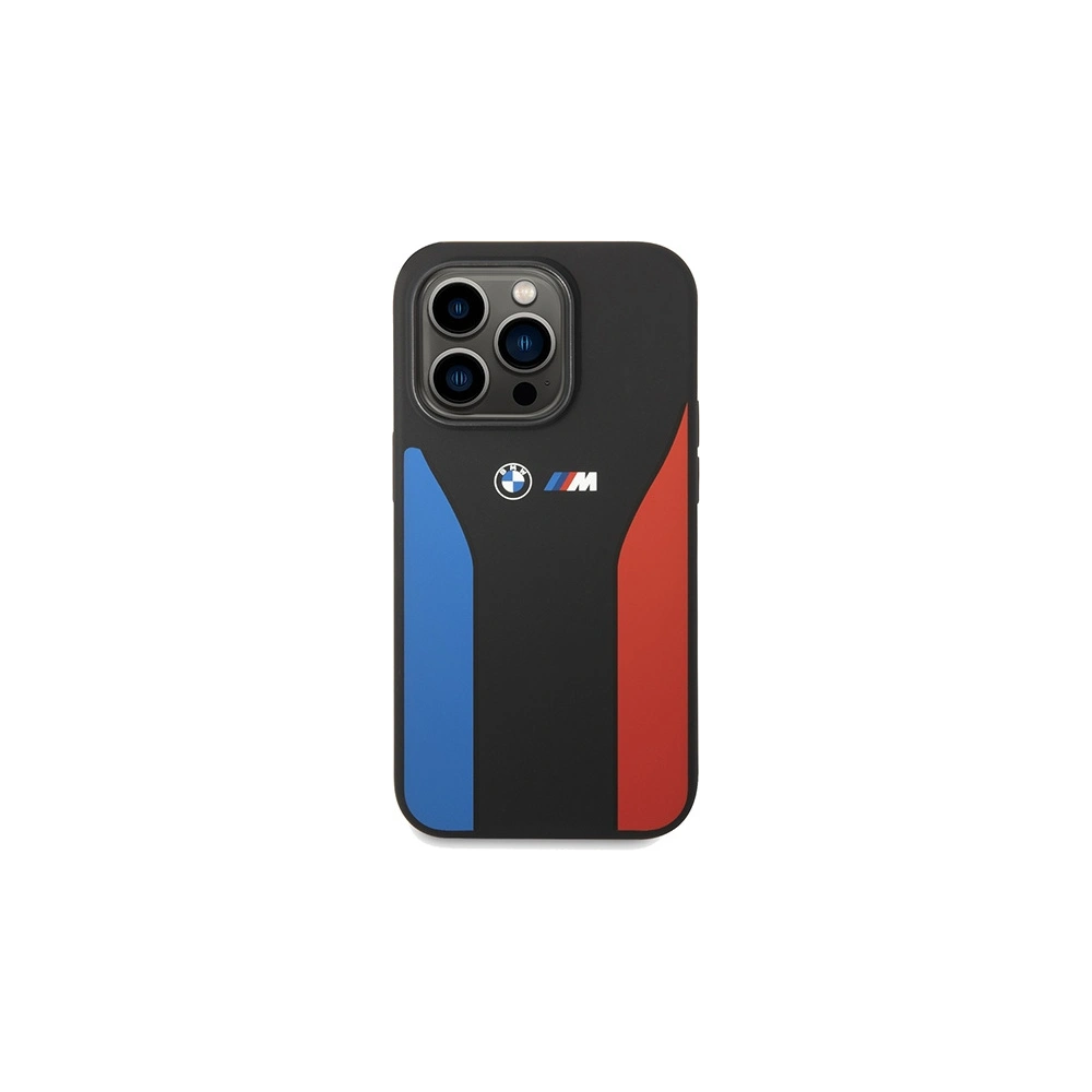 Hurtownia GSM - Etui BMW BMHCP15X22SCSK Apple iPhone 15 Pro Max Szilikon Kék&Piros Csíkos M Kollekció fekete/black - BMW574 - {ean13} - Hurt