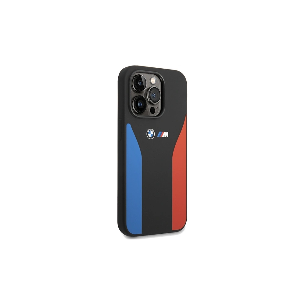 Hurtownia GSM - Etui BMW BMHCP15X22SCSK Apple iPhone 15 Pro Max Szilikon Kék&Piros Csíkos M Kollekció fekete/black - BMW574 - {ean13} - Hurt
