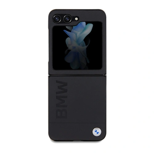 Etui BMW BMHCZF5SLLBK Samsung Galaxy Z Flip5 Leather Hot Stamp czarny/black