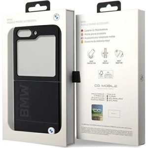 Hurtownia GSM - Case BMW BMHCZF5SLLBK Samsung Galaxy Z Flip5 Leder Heißprägung schwarz/black - BMW575 - {ean13} - Hurt