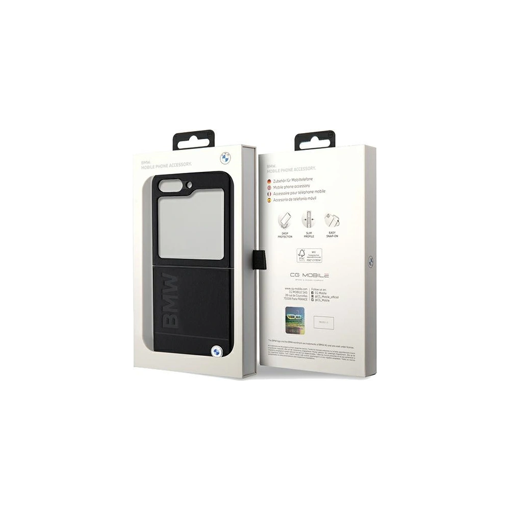 Hurtownia GSM - Etui BMW BMHCZF5SLLBK Samsung Galaxy Z Flip5 bőr hot stamp fekete/black - BMW575 - {ean13} - Hurt