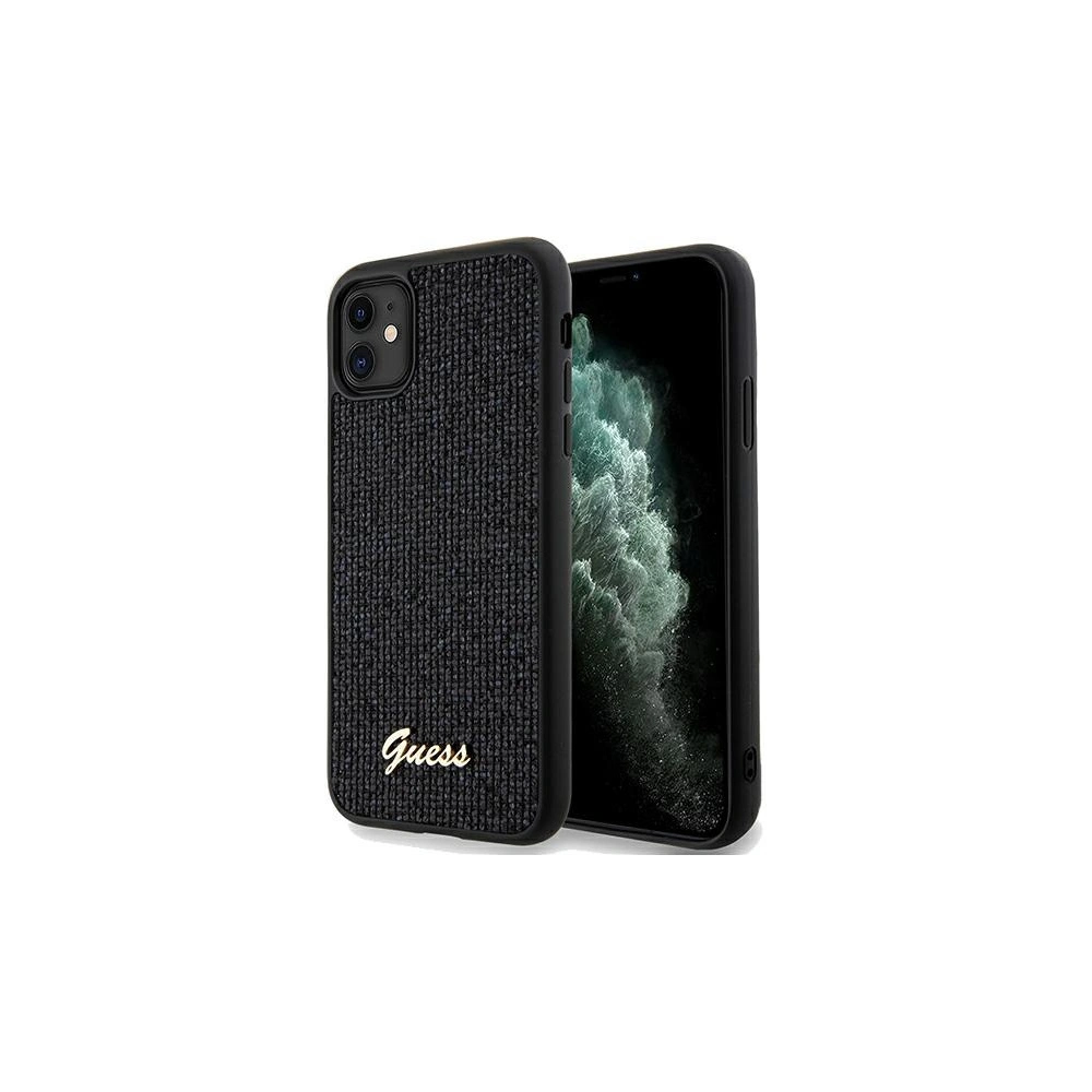 Hurtownia GSM - Etui Guess GUHCN61PMSDGSK Apple iPhone XR / 11 hardcase Disco Metal Script negru/black - GUE3053 - {ean13} - Hurt