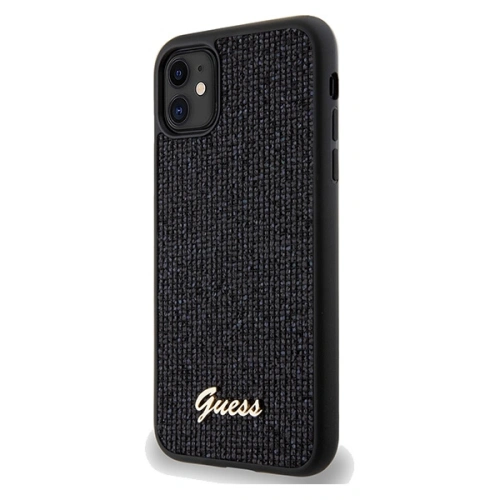 Etui Guess GUHCN61PMSDGSK Apple iPhone XR / 11 hardcase Disco Metal Script czarny/black