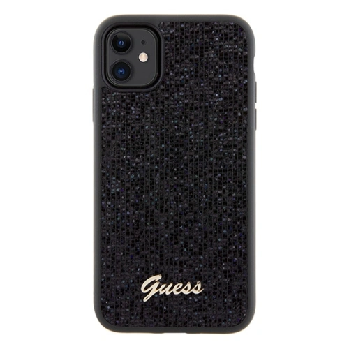 Etui Guess GUHCN61PMSDGSK Apple iPhone XR / 11 hardcase Disco Metal Script czarny/black