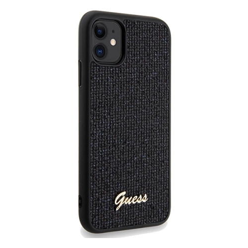 Etui Guess GUHCN61PMSDGSK Apple iPhone XR / 11 hardcase Disco Metal Script czarny/black