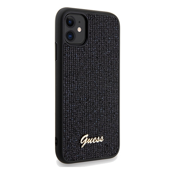 Kryt Guess GUHCN61PMSDGSK Apple iPhone XR / 11 hardcase Disco Metal Script black