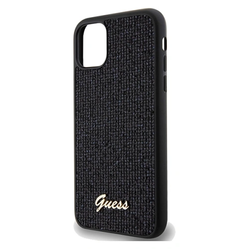 Etui Guess GUHCN61PMSDGSK Apple iPhone XR / 11 hardcase Disco Metal Script czarny/black