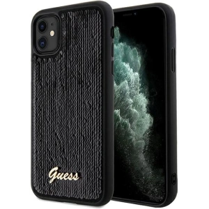 Hurtownia GSM - Etui Guess GUHCN61PSFDGSK Apple iPhone XR / 11 hardcase Sequin Script Metal negru/black - GUE3054 - {ean13} - Hurt