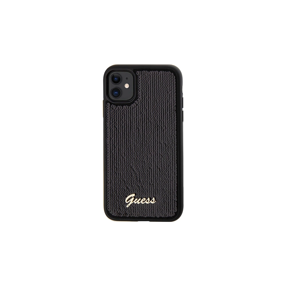 Hurtownia GSM - Etui Guess GUHCN61PSFDGSK Apple iPhone XR / 11 hardcase Sequin Script Metal černý/black - GUE3054 - {ean13} - Hurt