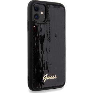 Hurtownia GSM - Etui Guess GUHCN61PSFDGSK Apple iPhone XR / 11 hardcase Sequin Script Metal negru/black - GUE3054 - {ean13} - Hurt