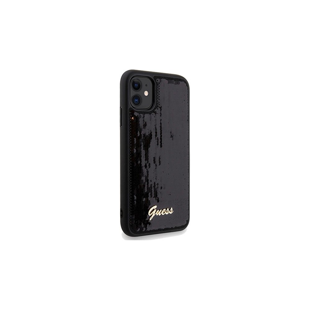 Hurtownia GSM - Etui Guess GUHCN61PSFDGSK Apple iPhone XR / 11 hardcase Sequin Script Metal negru/black - GUE3054 - {ean13} - Hurt