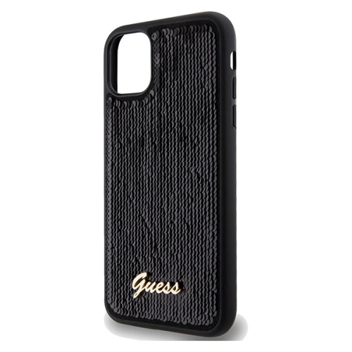 Etui Guess GUHCN61PSFDGSK Apple iPhone XR / 11 hardcase Sequin Script Metal czarny/black