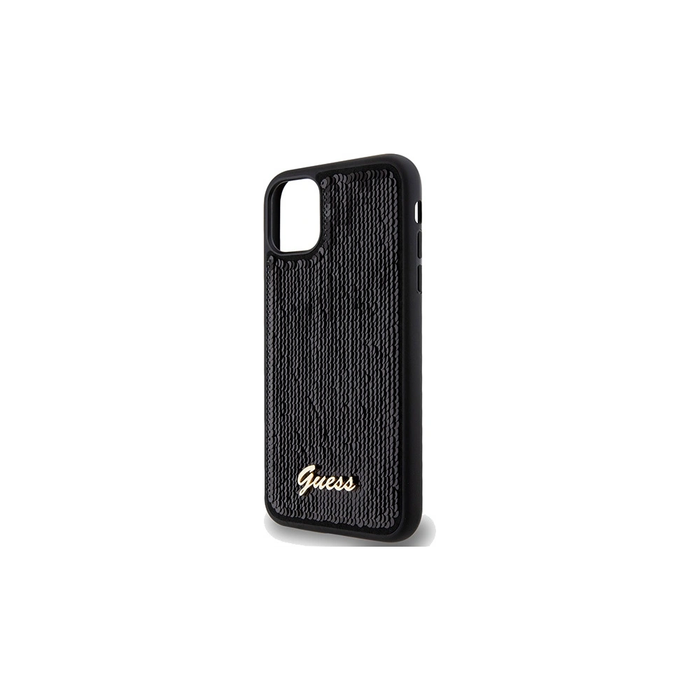 Hurtownia GSM - Etui Guess GUHCN61PSFDGSK Apple iPhone XR / 11 hardcase Sequin Script Metal negru/black - GUE3054 - {ean13} - Hurt