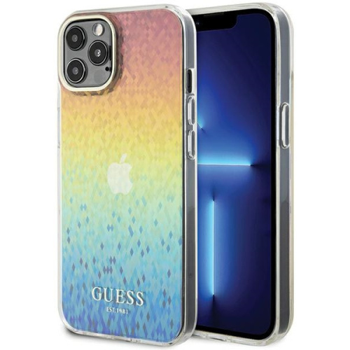 Guess Distributor - 3666339172220 - GUE3056 - Guess GUHCP12MHDECMI Apple iPhone 12 / 12 Pro hardcase IML Faceted Mirror Disco Iridescent multicoloured - B2B homescreen