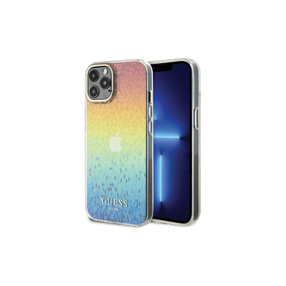 Hurtownia GSM - Case Guess GUHCP12MHDECMI Apple iPhone 12 / 12 Pro Hardcase IML Faceted Mirror Disco Iridescent mehrfarbig - GUE3056 - {ean13} - Hurt