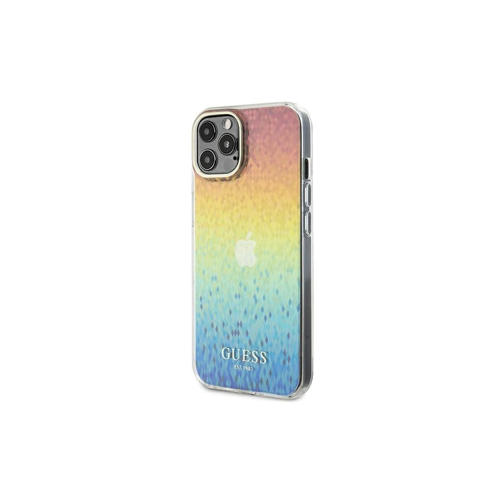 Hurtownia GSM - Case Guess GUHCP12MHDECMI Apple iPhone 12 / 12 Pro Hardcase IML Faceted Mirror Disco Iridescent mehrfarbig - GUE3056 - {ean13} - Hurt