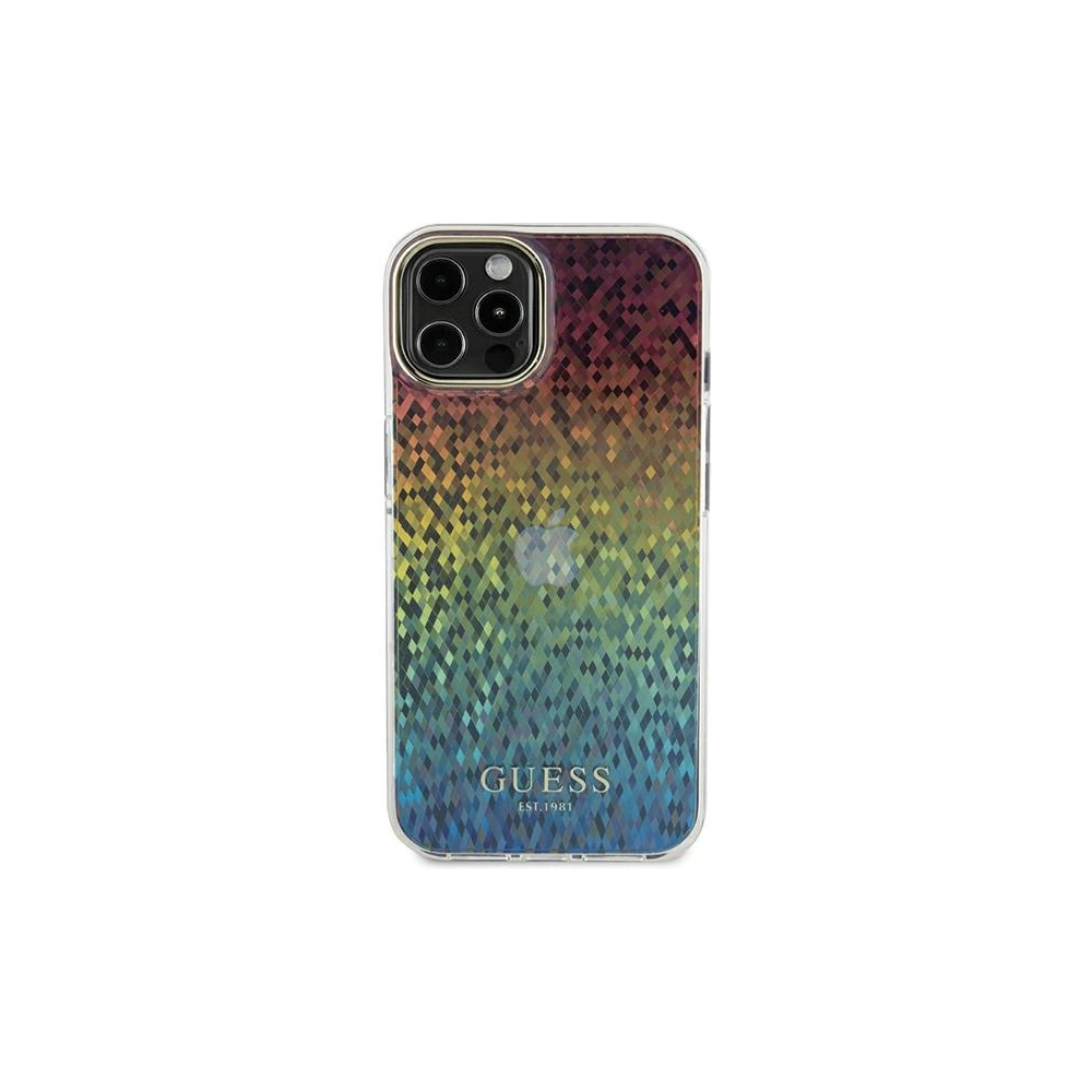 Hurtownia GSM - Case Guess GUHCP12MHDECMI Apple iPhone 12 / 12 Pro Hardcase IML Faceted Mirror Disco Iridescent mehrfarbig - GUE3056 - {ean13} - Hurt