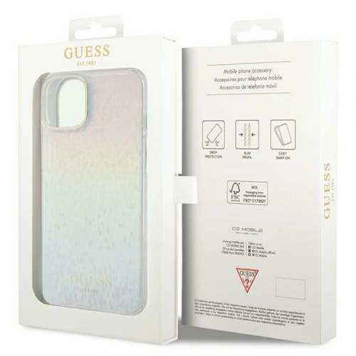 Etui Guess GUHCP12MHDECMI Apple iPhone 12 / 12 Pro hardcase IML Faceted Mirror Disco Iridescent wielokolorowy