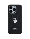 Karl Lagerfeld KLHCN61GSACHPK Apple iPhone XR / 11 hardcase Gripstand Saffiano Choupette Pins black