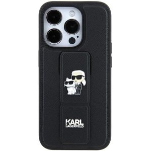 Hurtownia GSM - Etui Karl Lagerfeld KLHCN61GSAKCPK Apple iPhone XR / 11 hardcase Gripstand Saffiano Karl&Choupette Pins negru/black - KLD1827 - {ean13} - Hurt