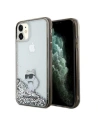 Karl Lagerfeld KLHCN61LKCNSK Apple iPhone XR / 11 hardcase Liquid Glitter Choupette transparent