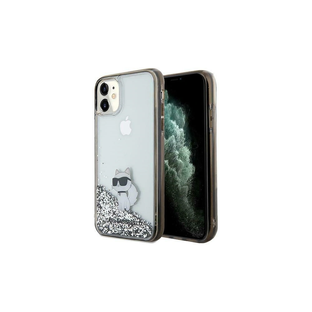 Wholesale Karl Lagerfeld KLHCN61LKCNSK Apple iPhone XR / 11 hardcase Liquid Glitter Choupette transparent - KLD1828 - {ean13} - Hurt