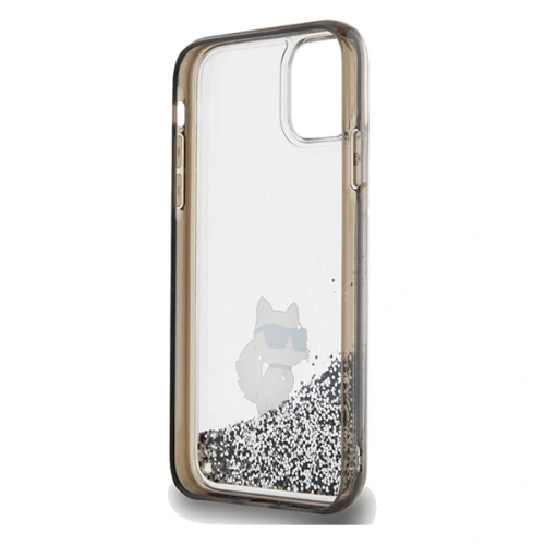 Etui Karl Lagerfeld KLHCN61LKCNSK Apple iPhone XR / 11 hardcase Liquid Glitter Choupette transparent