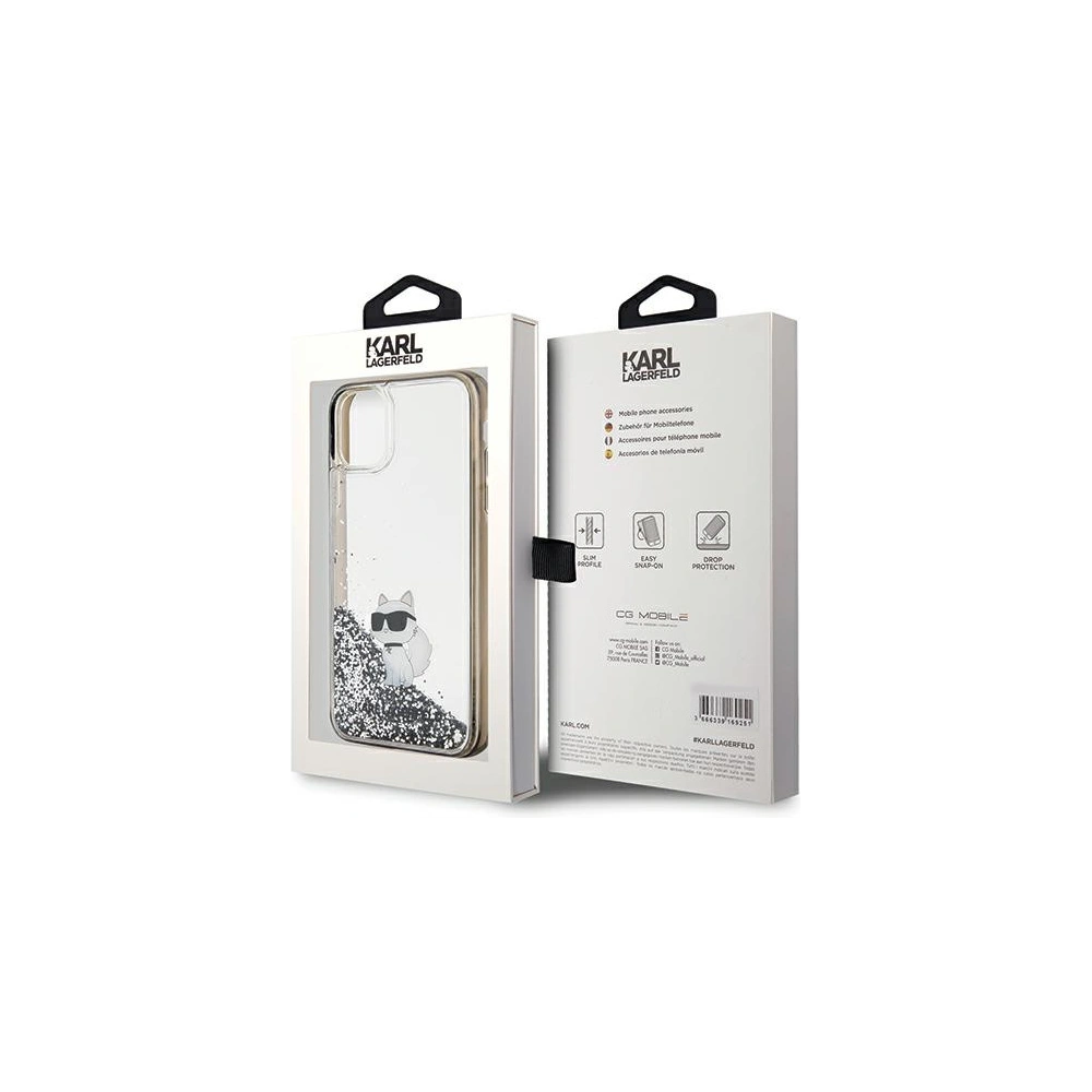 Wholesale Karl Lagerfeld KLHCN61LKCNSK Apple iPhone XR / 11 hardcase Liquid Glitter Choupette transparent - KLD1828 - {ean13} - Hurt