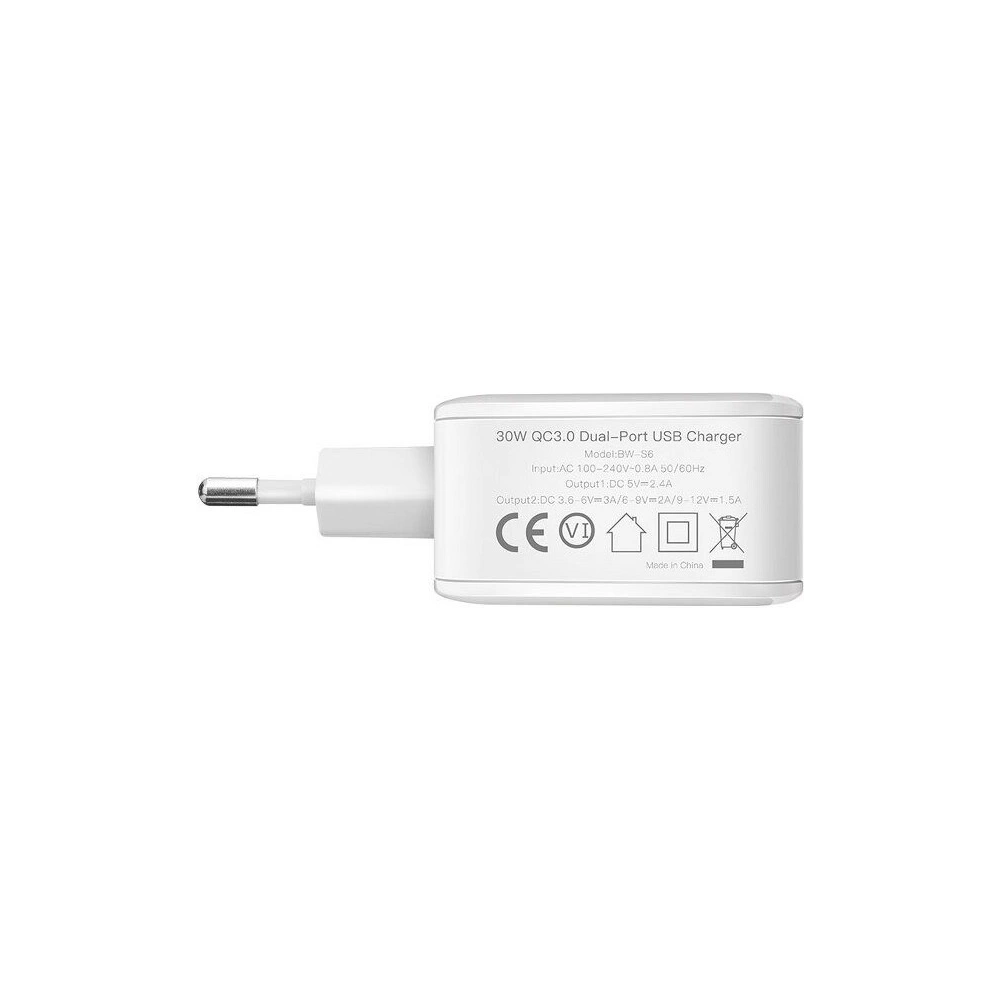 Hurtownia GSM - Ładowarka sieciowa USB BlitzWolf BW-S6 30W biała - BLZ051WHT - {ean13} - Hurt