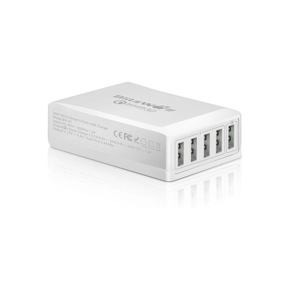 Hurtownia GSM - Încărcător de rețea USB BlitzWolf BW-S7 40W - BLZ052 - {ean13} - Hurt