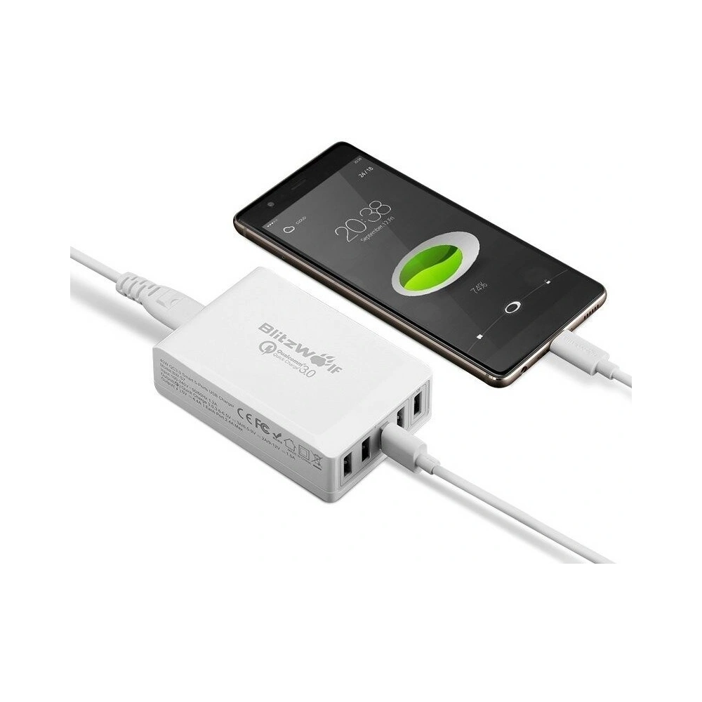 Hurtownia GSM - Încărcător de rețea USB BlitzWolf BW-S7 40W - BLZ052 - {ean13} - Hurt