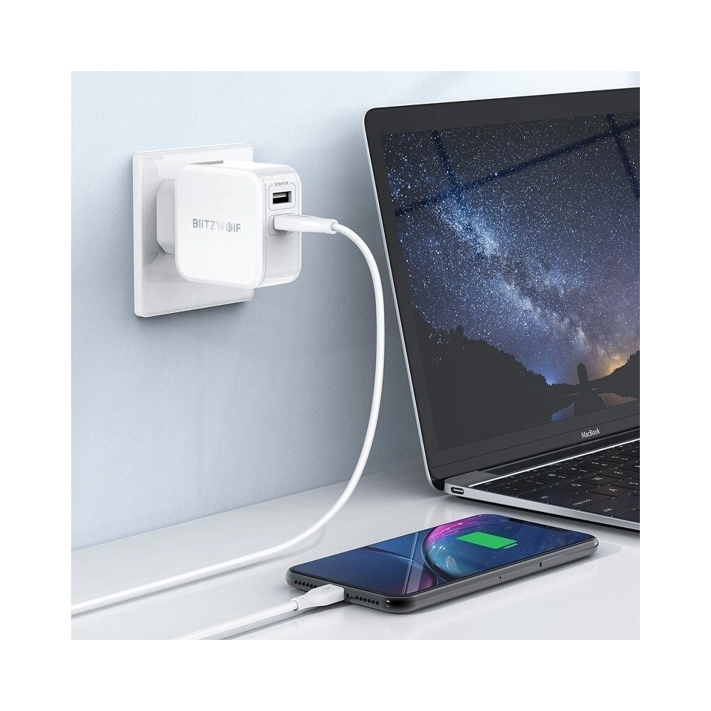 Hurtownia GSM - USB-Netzteil BlitzWolf BW-S11 30W weiß - BLZ055WHT - {ean13} - Hurt