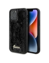 Etui Guess GUHCP12MPSFDGSK Apple iPhone 12 / 12 Pro keménytok Sequin Script Metal fekete/black