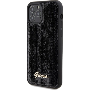 Hurtownia GSM - Etui Guess GUHCP12MPSFDGSK Apple iPhone 12 / 12 Pro hardcase Sequin Script Metal černý/black - GUE3058 - {ean13} - Hurt