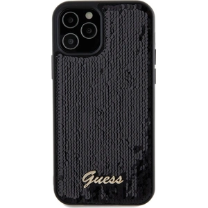 Hurtownia GSM - Etui Guess GUHCP12MPSFDGSK Apple iPhone 12 / 12 Pro hardcase Sequin Script Metal černý/black - GUE3058 - {ean13} - Hurt