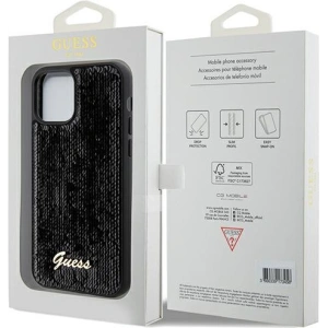 Hurtownia GSM - Etui Guess GUHCP12MPSFDGSK Apple iPhone 12 / 12 Pro hardcase Sequin Script Metal černý/black - GUE3058 - {ean13} - Hurt