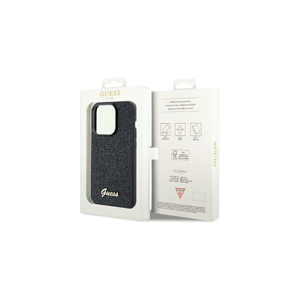 Hurtownia GSM - Etui Guess GUHCP13LPMSDGSK Apple iPhone 13 / 13 Pro hardcase Disco Metal Script negru/black - GUE3060 - {ean13} - Hurt
