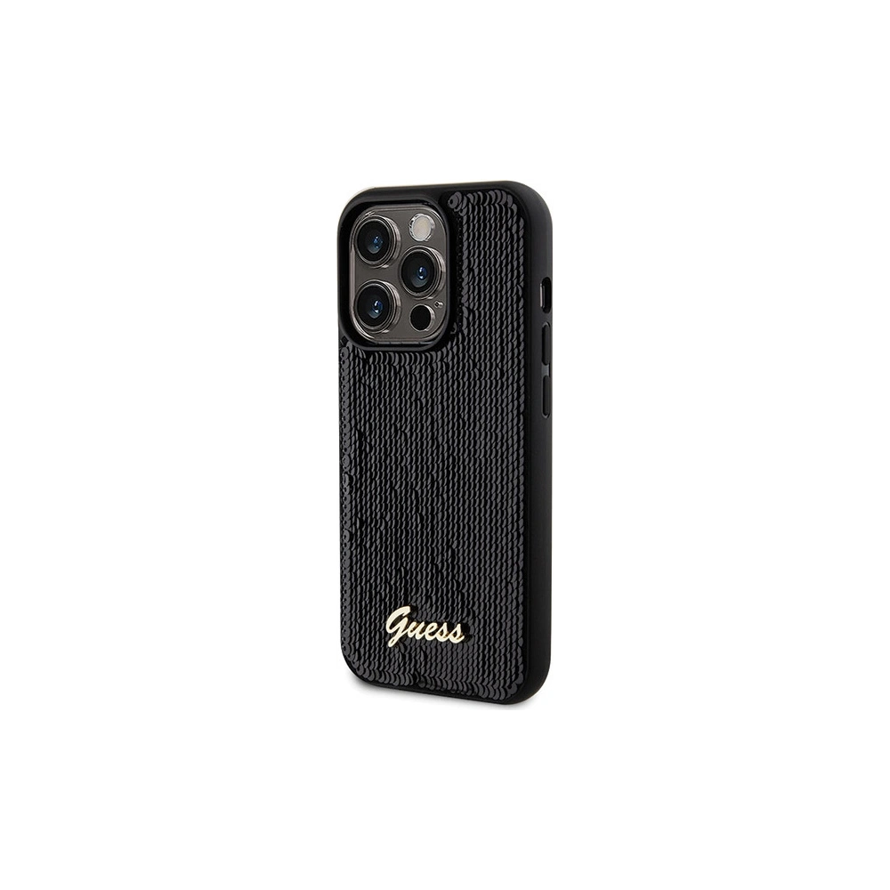 Hurtownia GSM - Etui Guess GUHCP13LPSFDGSK Apple iPhone 13 / 13 Pro hardcase Sequin Script Metal negru/black - GUE3061 - {ean13} - Hurt