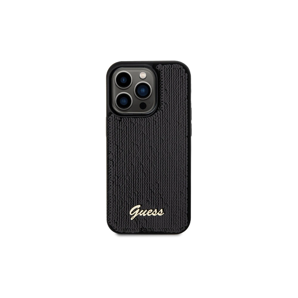 Hurtownia GSM - Etui Guess GUHCP13LPSFDGSK Apple iPhone 13 / 13 Pro hardcase Sequin Script Metal negru/black - GUE3061 - {ean13} - Hurt