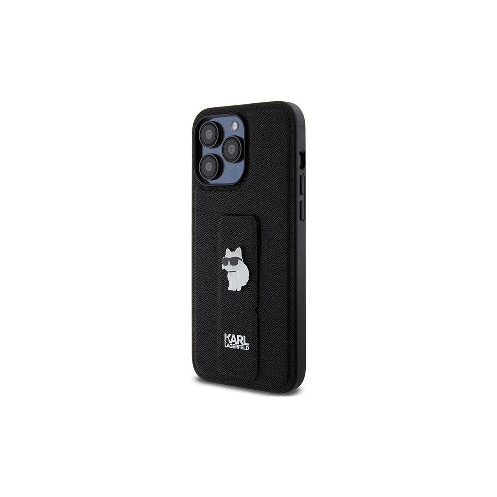 Hurtownia GSM - Etui Karl Lagerfeld KLHCP13LGSACHPK Apple iPhone 13 / 13 Pro hardcase Gripstand Saffiano Choupette Pins negru/black - KLD1831 - {ean13} - Hurt
