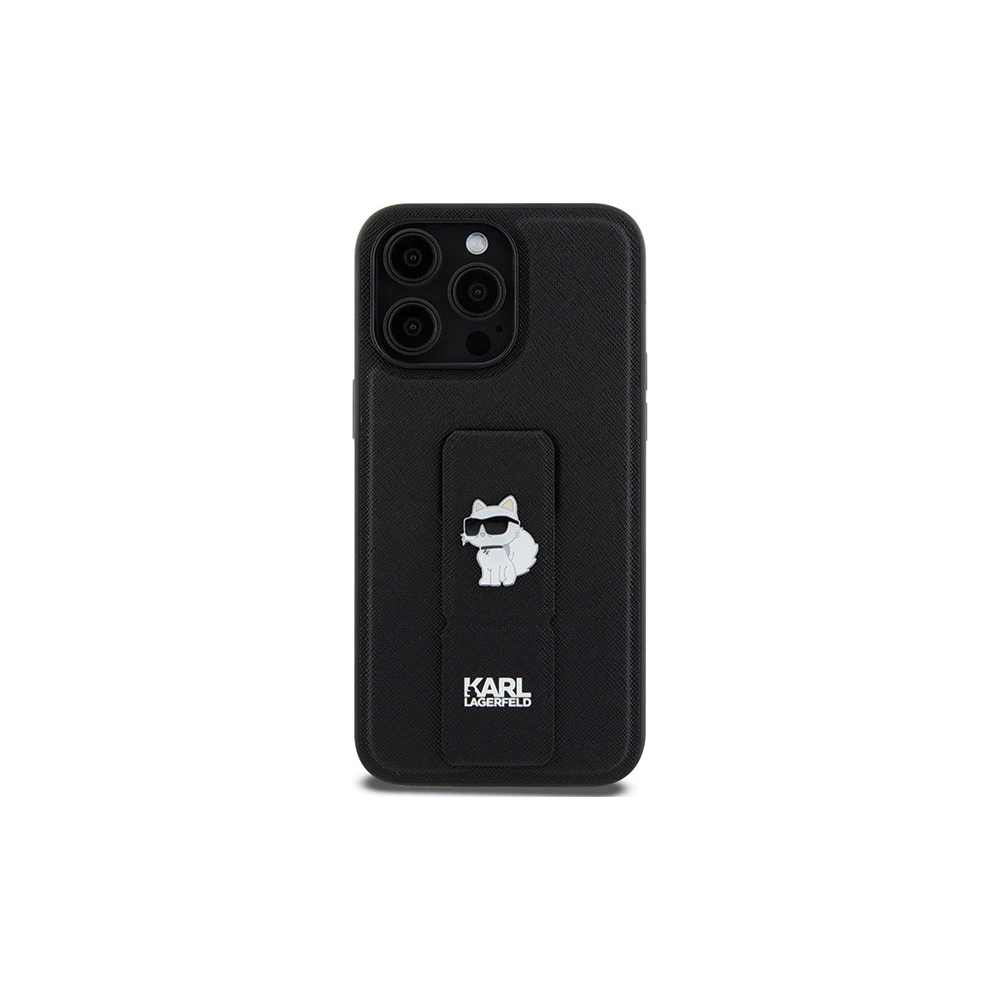 Hurtownia GSM - Etui Karl Lagerfeld KLHCP13LGSACHPK Apple iPhone 13 / 13 Pro hardcase Gripstand Saffiano Choupette Pins negru/black - KLD1831 - {ean13} - Hurt