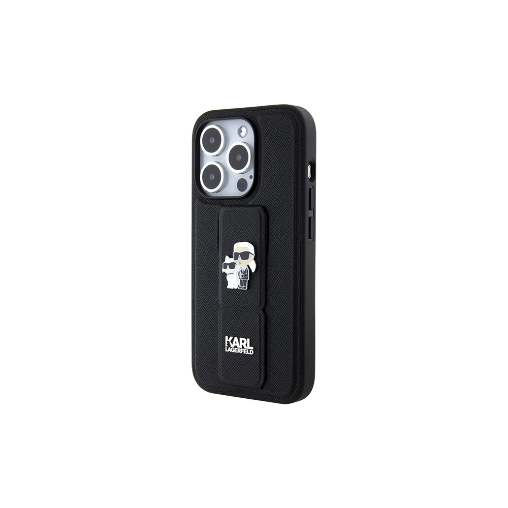 Hurtownia GSM - Case Karl Lagerfeld KLHCP13LGSAKCPK Apple iPhone 13 / 13 Pro Hardcase Gripstand Saffiano Karl&Choupette Pins schwarz/black - KLD1832 - {ean13} - Hurt