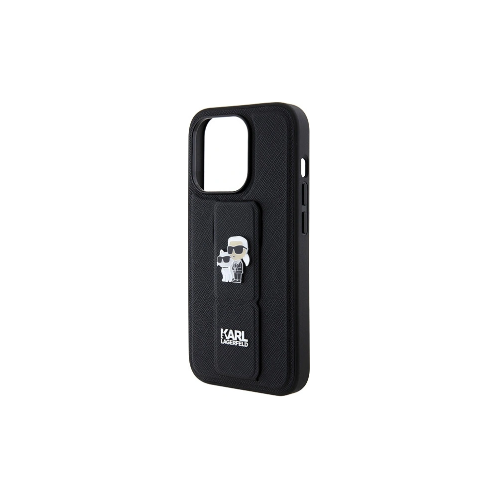 Hurtownia GSM - Etui Karl Lagerfeld KLHCP13LGSAKCPK Apple iPhone 13 / 13 Pro hardcase Gripstand Saffiano Karl&Choupette Pins negru/black - KLD1832 - {ean13} - Hurt