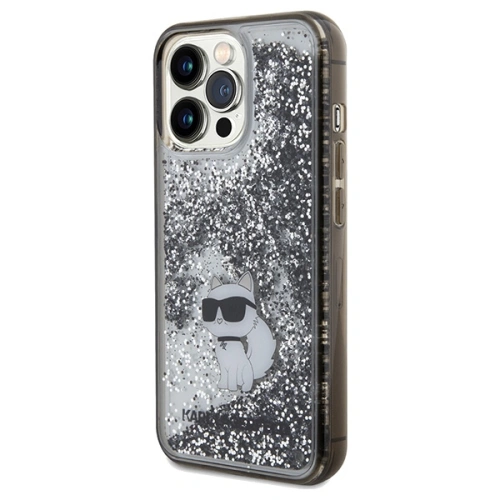 Etui Karl Lagerfeld KLHCP13LLKCNSK Apple iPhone 13 / 13 Pro hardcase Liquid Glitter Choupette transparent