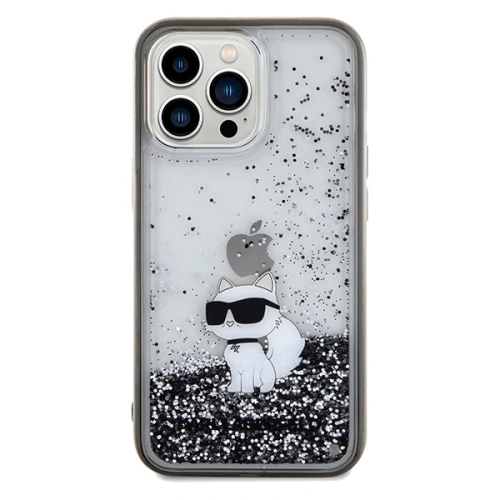 Etui Karl Lagerfeld KLHCP13LLKCNSK Apple iPhone 13 / 13 Pro hardcase Liquid Glitter Choupette transparent