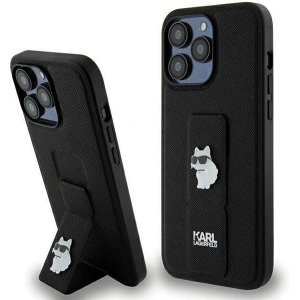 Hurtownia GSM - Etui Karl Lagerfeld KLHCP13XGSACHPK Apple iPhone 13 Pro Max hardcase Gripstand Saffiano Choupette Pins černý/black - KLD1834 - {ean13} - Hurt