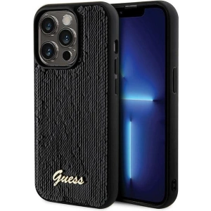 Hurtownia GSM - Etui Guess GUHCP13XPSFDGSK Apple iPhone 13 Pro Max hardcase Sequin Script Metal černý/black - GUE3065 - {ean13} - Hurt