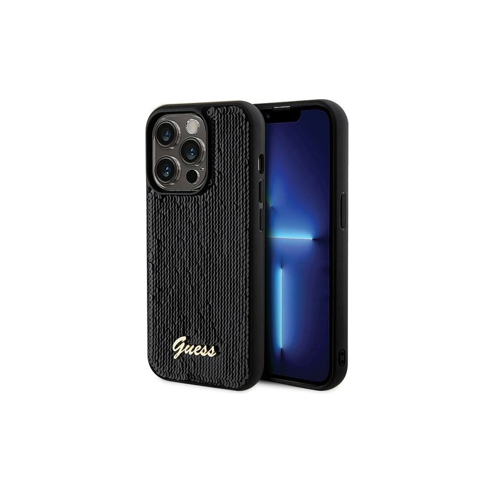 Hurtownia GSM - Etui Guess GUHCP13XPSFDGSK Apple iPhone 13 Pro Max hardcase Sequin Script Metal černý/black - GUE3065 - {ean13} - Hurt